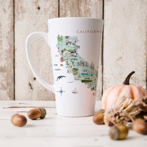 Vintage Travel Postcard  California Latte Mug