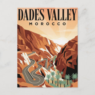 Vintage Travel Postcard Dades Valley Morocco