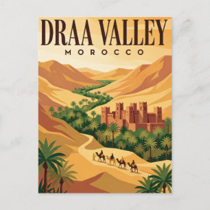 Vintage Travel Postcard Draa Valley Morocco