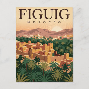 Vintage Travel Postcard Figuig Morocco