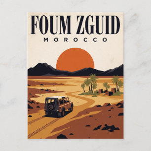 Vintage Travel Postcard Foum Zguid Morocco