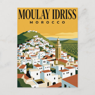 Vintage Travel Postcard Moulay Idriss Morocco