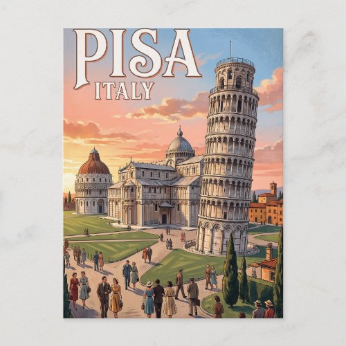Vintage Travel Postcard | Pisa, Italy