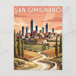 Vintage Travel Postcard San Gimignano Italy