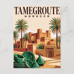 Vintage Travel Postcard Tamegroute Morocco