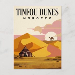 Vintage Travel Postcard Tinfou Dunes Morocco