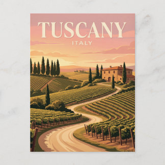 Vintage Travel Postcard | Tuscany Italy