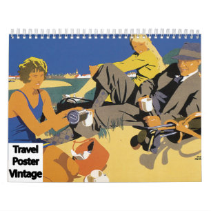 Vintage Travel Poster Art Calendar