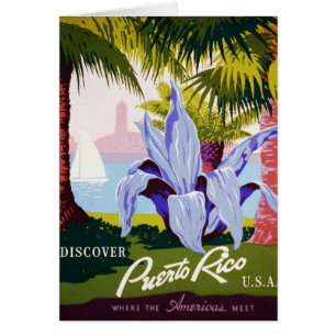 Vintage Travel Poster Art, Discover Puerto Rico!