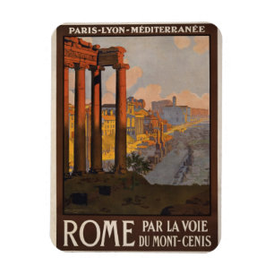 Vintage travel poster art, Rome Magnet