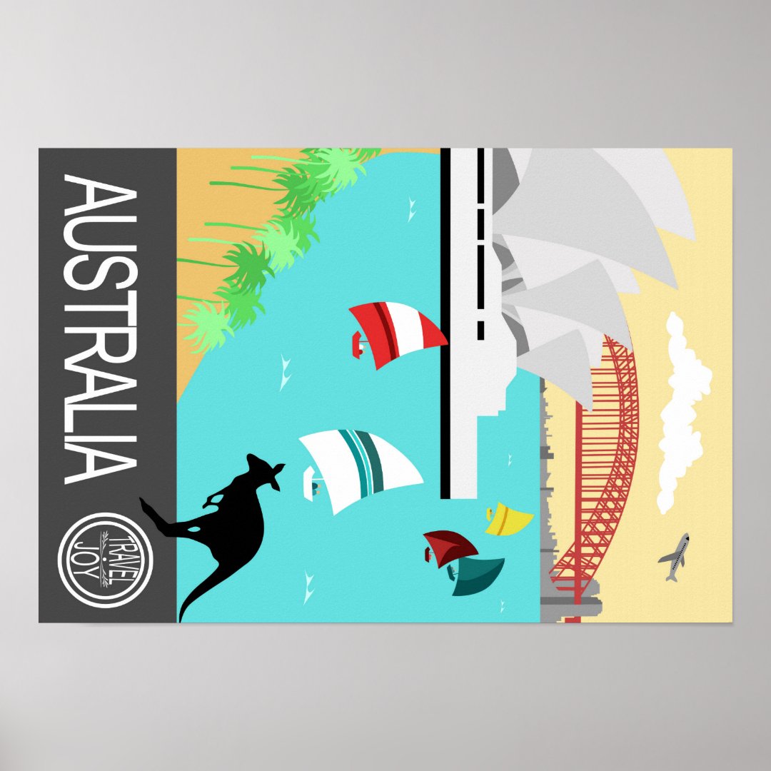 Vintage travel poster Australia Zazzle