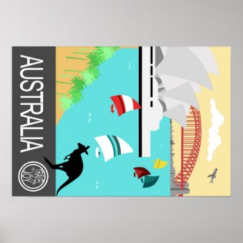 Vintage Travel Poster Australia by CateLE at Zazzle