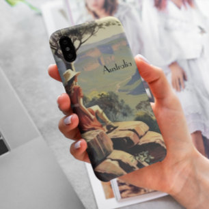 Vintage Travel Poster Australia Canyon iPhone 11 Pro Case