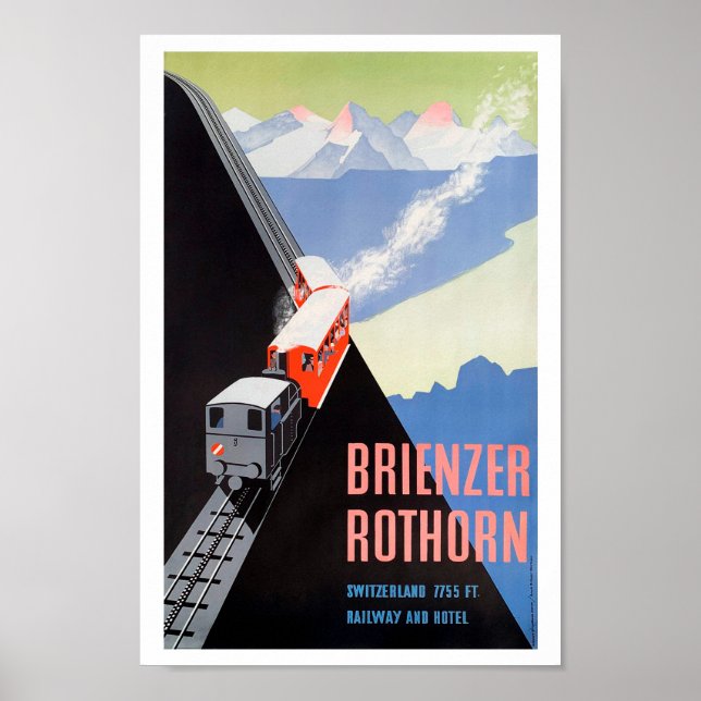 Vintage Travel Poster Brienzer Rothorn (Front)