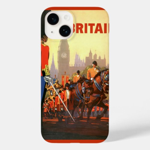 Vintage Travel Poster British Royal Guard Case_Mate iPhone 14 Case