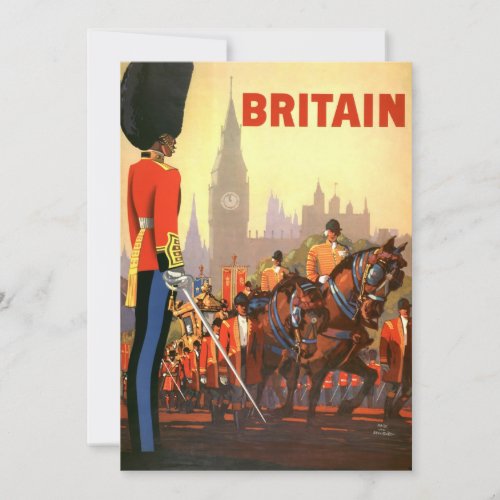 Vintage Travel Poster British Royal Guard Invitation