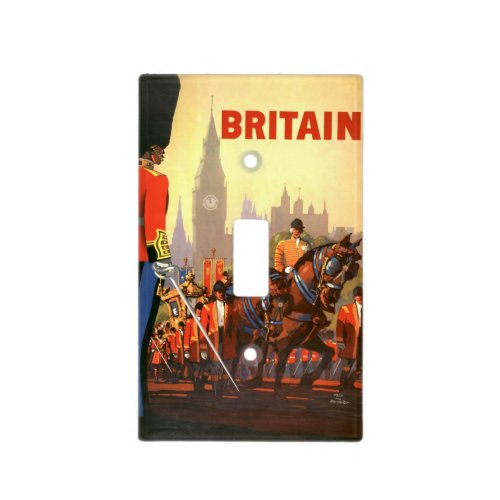 Vintage Travel Poster British Royal Guard Light Switch Cover