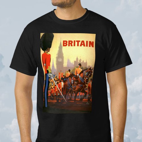 Vintage Travel Poster British Royal Guard T_Shirt