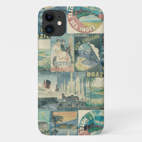 Vintage Travel Poster iPhone 11 Case