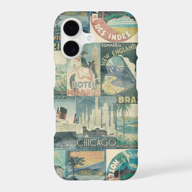 Vintage Travel Poster Case-Mate iPhone Case (Back)
