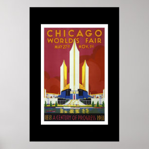 Vintage Travel Poster Chicago World's Fair