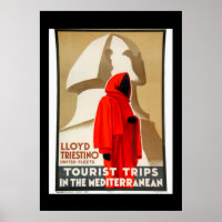 Vintage Travel Poster Egypt Mediterranean