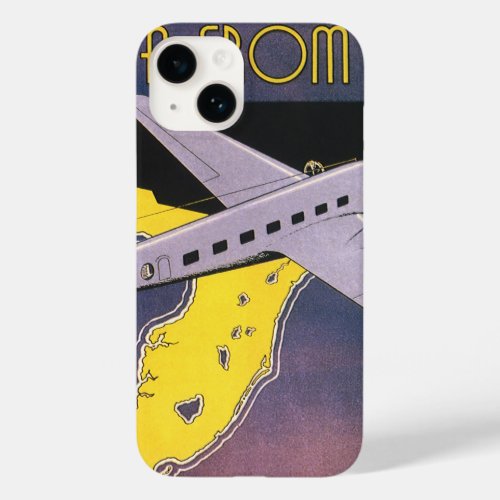 Vintage Travel Poster Florida from Air Airplane Case_Mate iPhone 14 Case