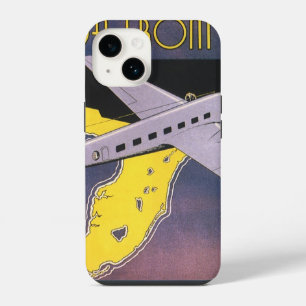 Vintage Travel Poster, Florida from Air Airplane iPhone 14 Case
