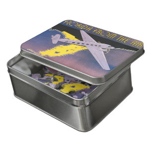 Vintage Travel Poster, Florida from Air Airplane Jigsaw Puzzle