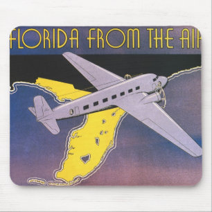 Vintage Travel Poster, Florida from Air Airplane Mouse Pad