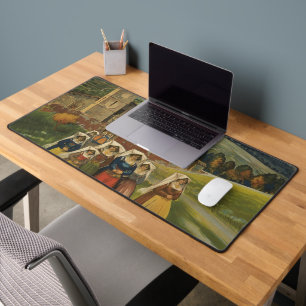 Vintage Travel Poster For Abruzzo, Italy. Desk Mat