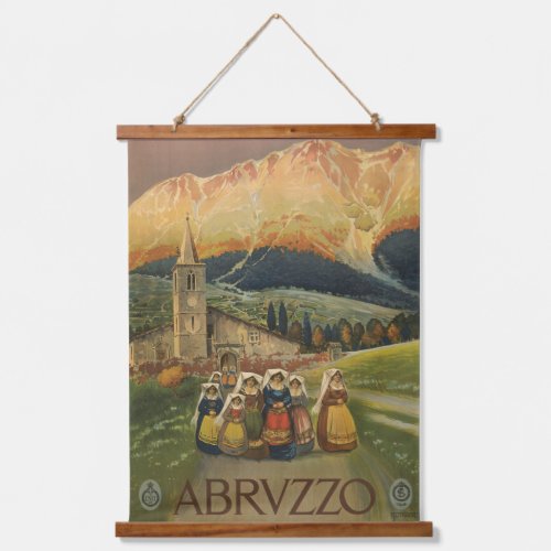 Vintage Travel Poster For Abruzzo Italy Hanging Tapestry