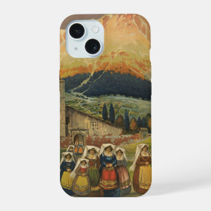 Vintage Travel Poster For Abruzzo, Italy. iPhone 15 Case