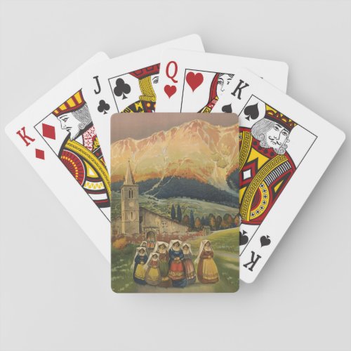 Vintage Travel Poster For Abruzzo Italy Playing Cards