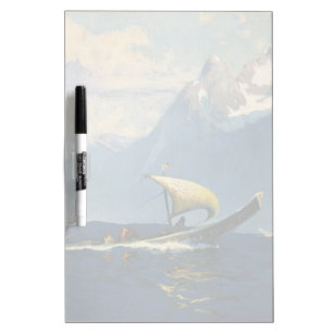 Vintage Travel Poster For Alaska Northern Pacific Dry Erase Board