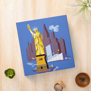 Vintage Travel Poster For Allegheny Airlines 3 Ring Binder