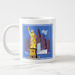 Vintage Travel Poster For Allegheny Airlines Giant Coffee Mug