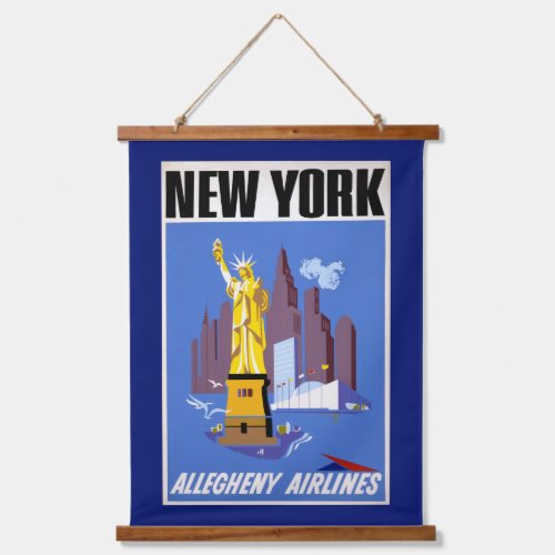 Vintage Travel Poster For Allegheny Airlines Hanging Tapestry