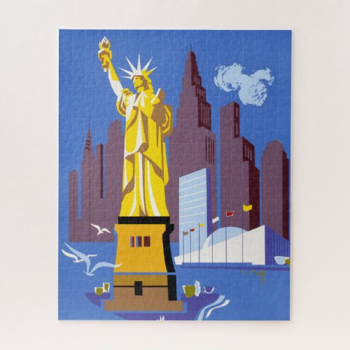 Vintage Travel Poster For Allegheny Airlines Jigsaw Puzzle