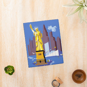 Vintage Travel Poster For Allegheny Airlines Mini Binder