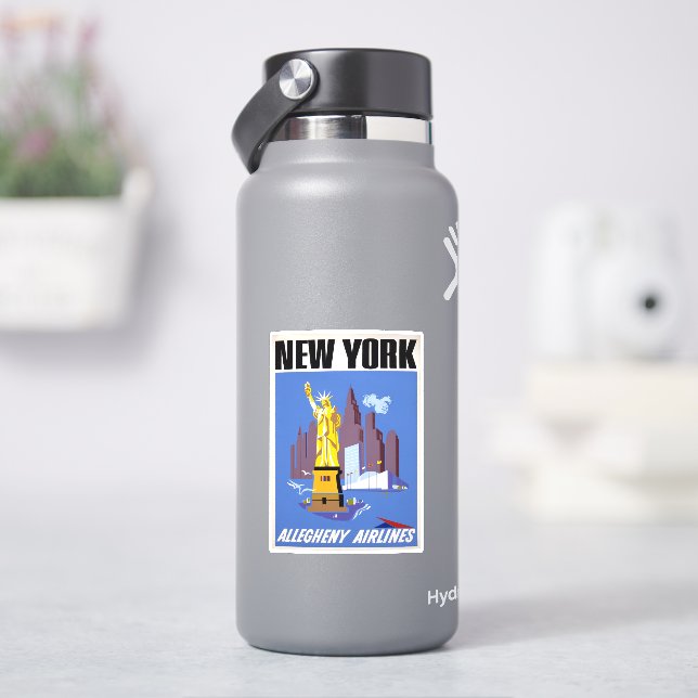 Vintage Travel Poster For Allegheny Airlines Sticker (HydroFlask)
