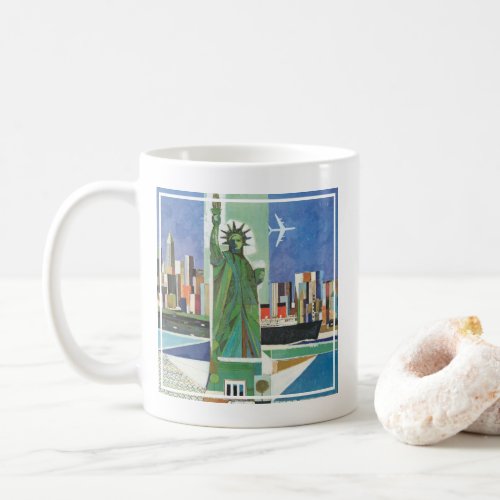 Vintage Travel Poster For American Airlines Coffee Mug