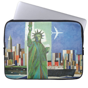 Vintage Travel Poster For American Airlines Laptop Sleeve