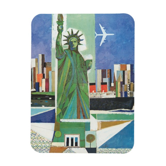 Vintage Travel Poster For American Airlines Magnet (Vertical)