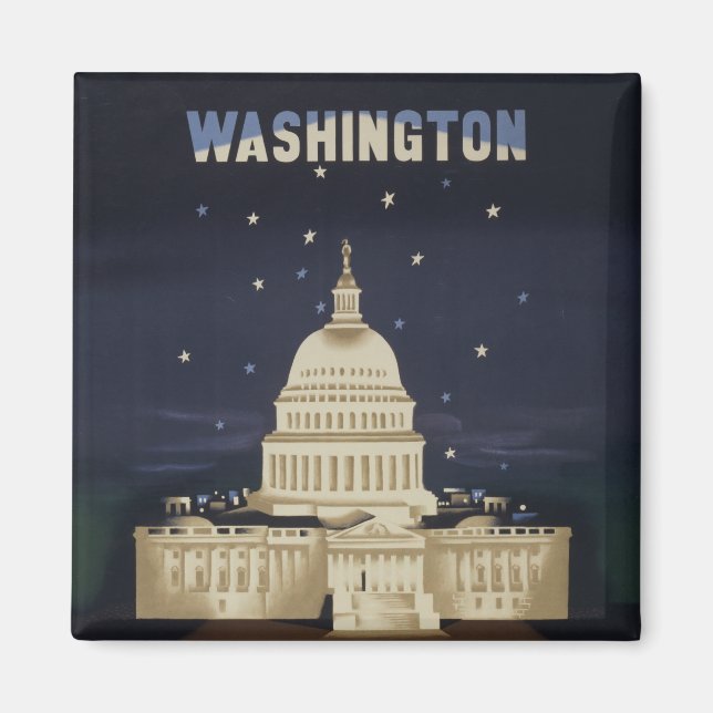 Vintage Travel Poster For American Airlines Magnet (Front)