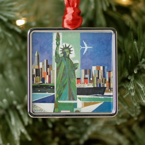 Vintage Travel Poster For American Airlines Metal Ornament
