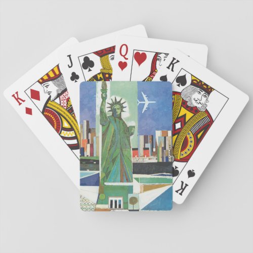 Vintage Travel Poster For American Airlines Playing Cards
