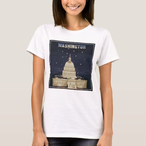 Vintage Travel Poster For American Airlines T_Shirt