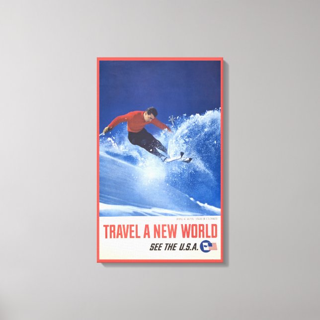 Vintage Travel Poster For Aspen, Colorado Canvas Print (Front)