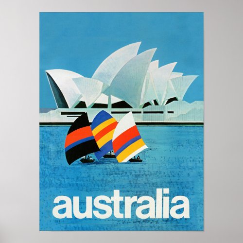 Vintage travel poster for Australia